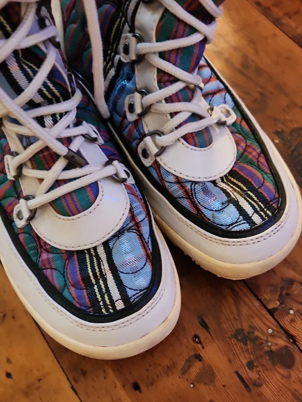 COACH Poppy Peggy Women's Quilted Multicolor Winter/Snow Boots
